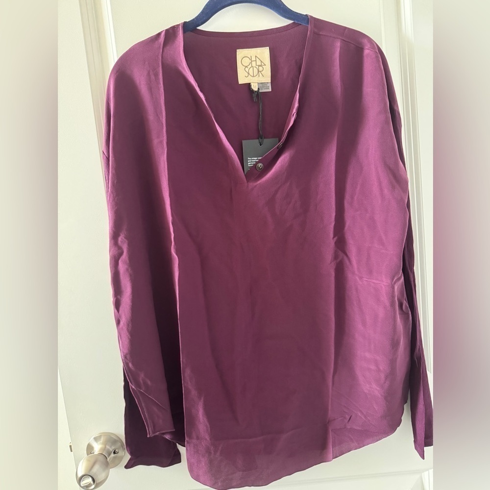 NWT CHASER Purple Women's Top Long Sleeve Size Medium